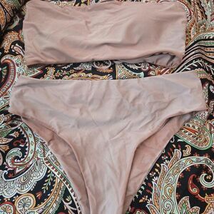 Dusty pink swimsuit bikini size large